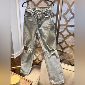 Abercrombie & Fitch Highrise Distressed Jeans